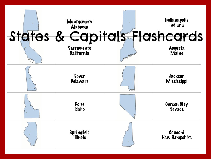 free states and capitals flashcards