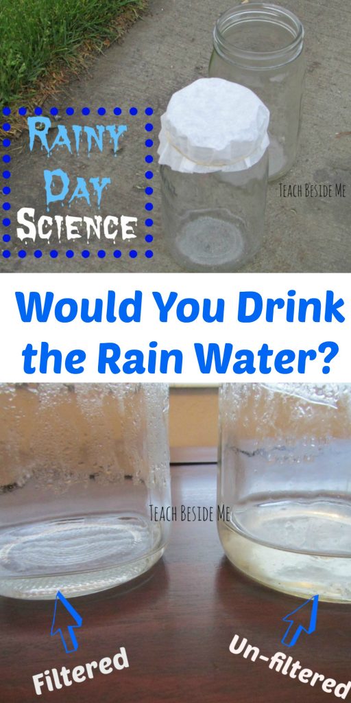 Rainy day science- filtering rain water