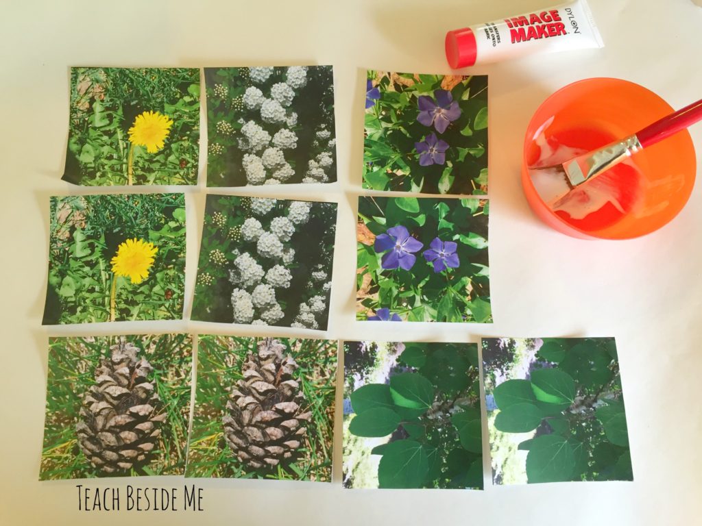 how to make a fabric printed matching game