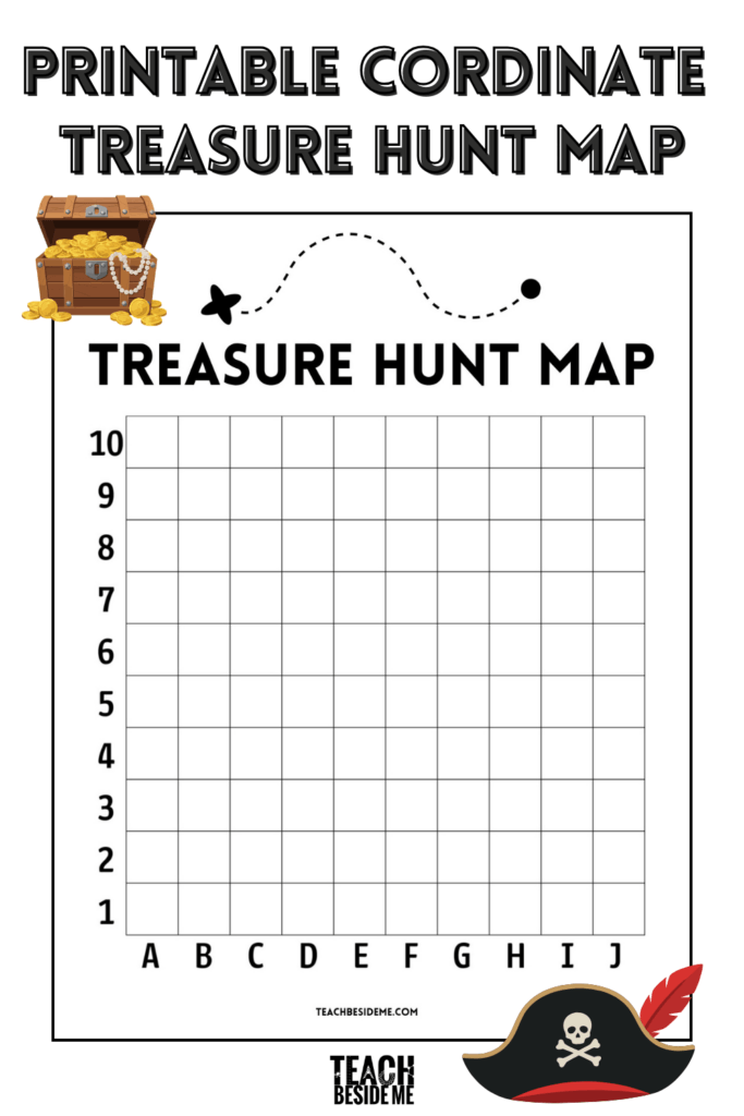 printable coordinate treasure hunt map