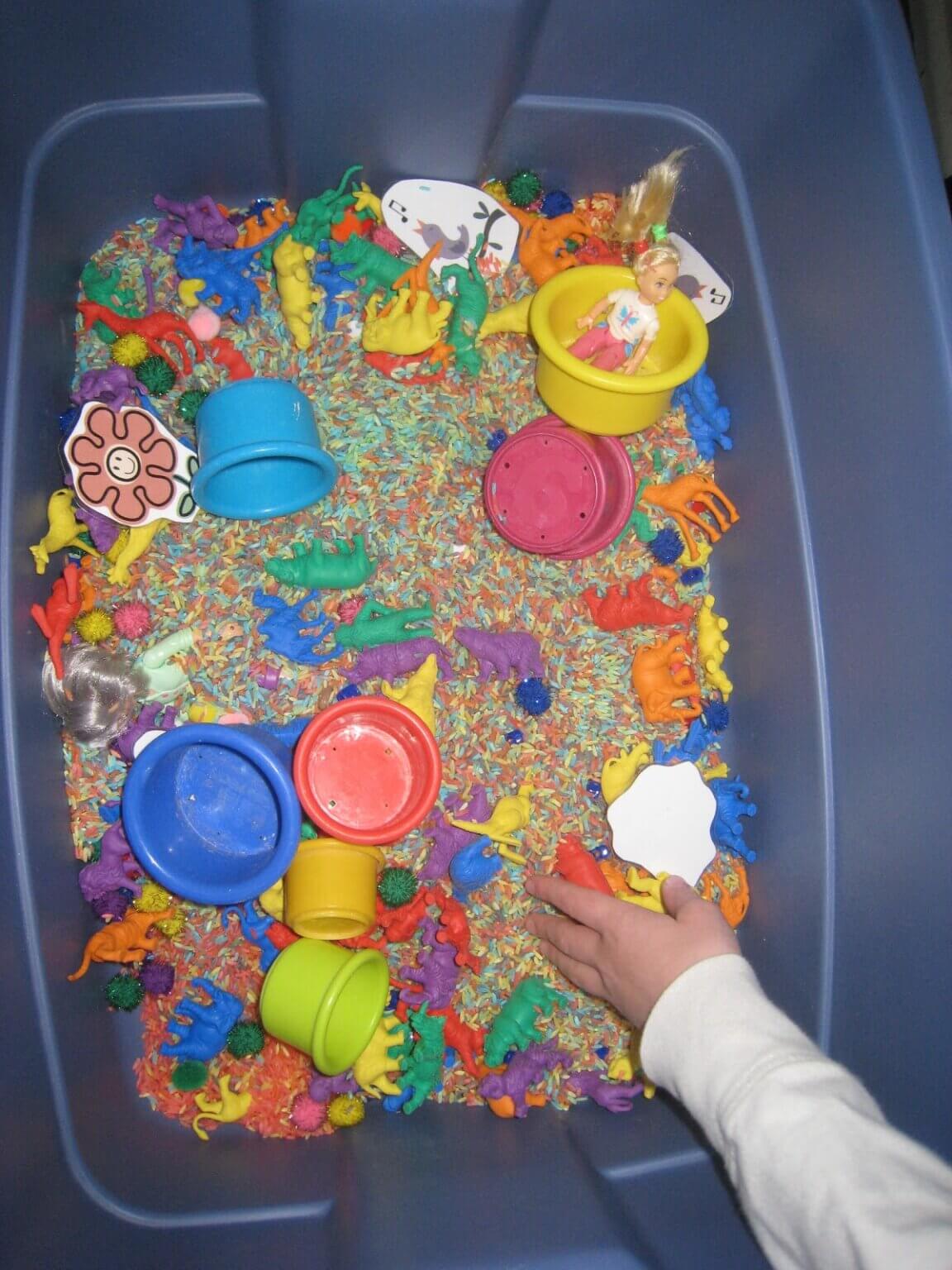 Color Rice Math Activity One Grain of Rice Math Activity + Rainbow Rice Sensory Bin - Teach ...