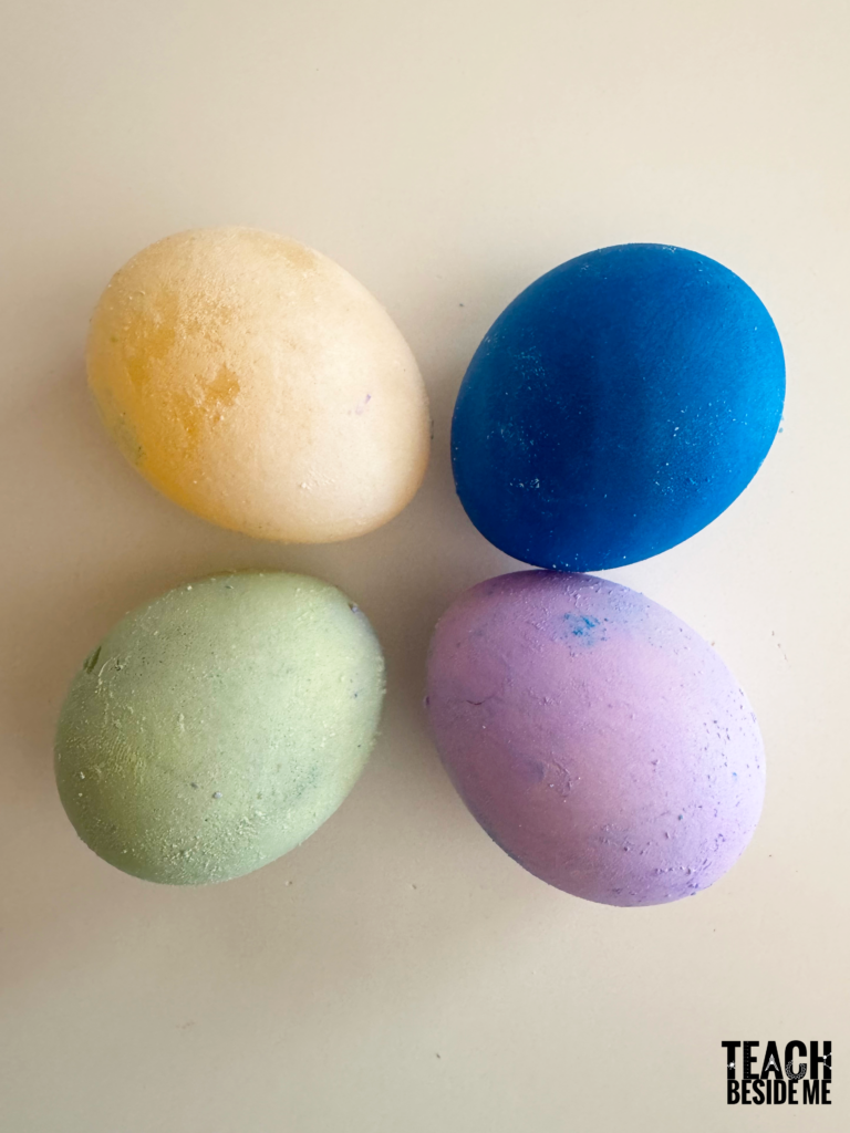 colored rubber eggs