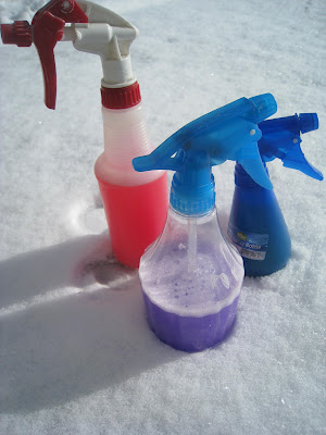 Snow painting for kids