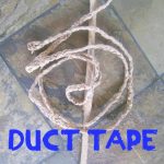 homemade duct tape whip- Indiana jones