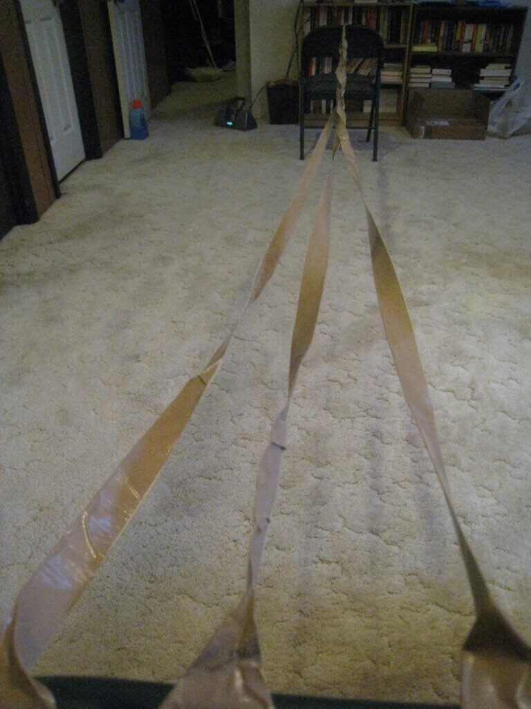 make a homemade duct tape whip
