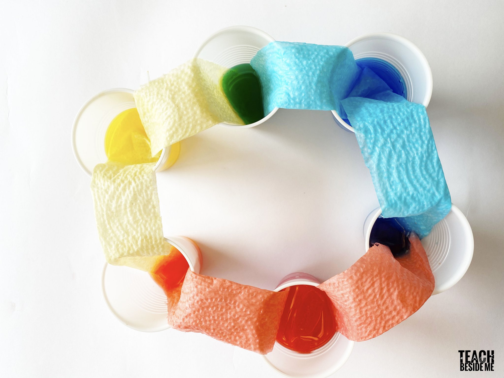 Rainbow Paper Towel Experiment Walking Water Science For Kids Teach 