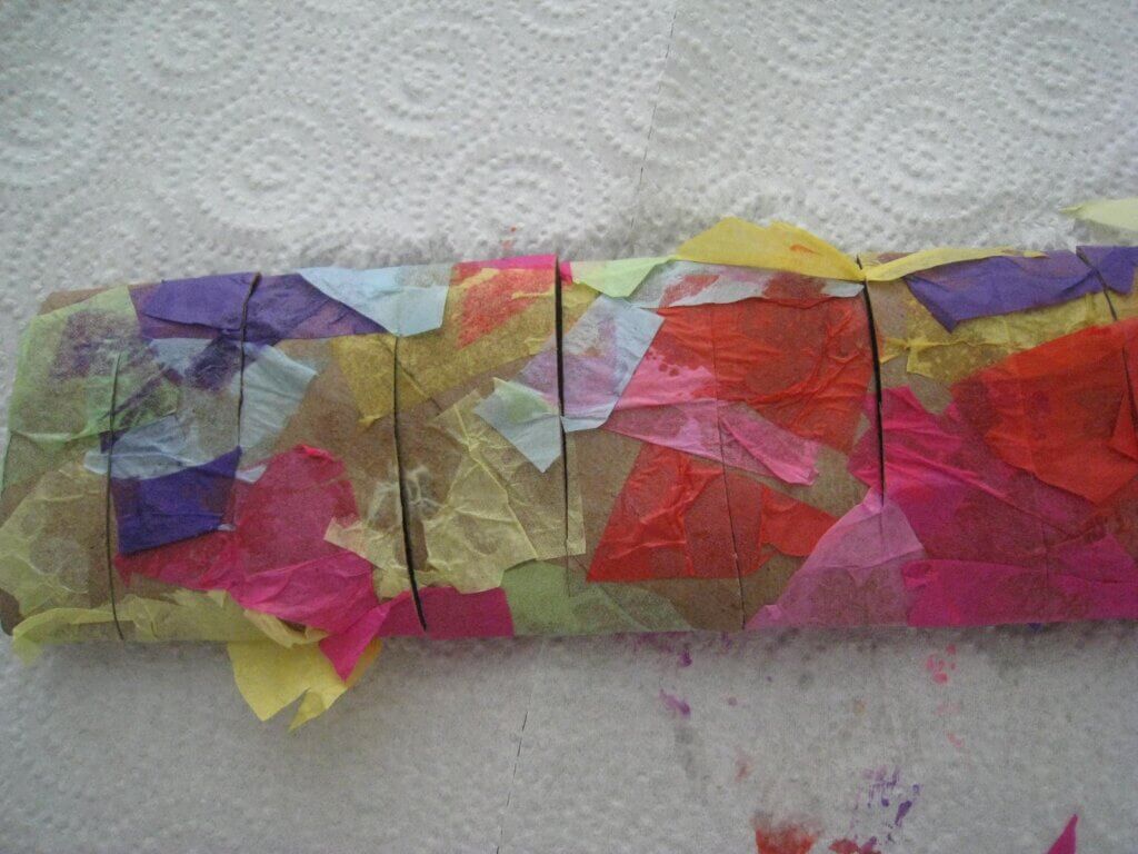 making a paper tube fairy crown craft