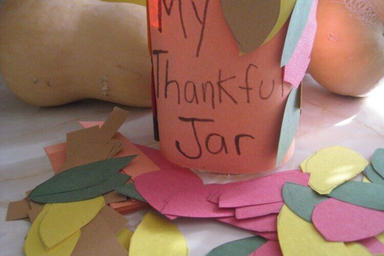 thankful jar thanksgiving activity