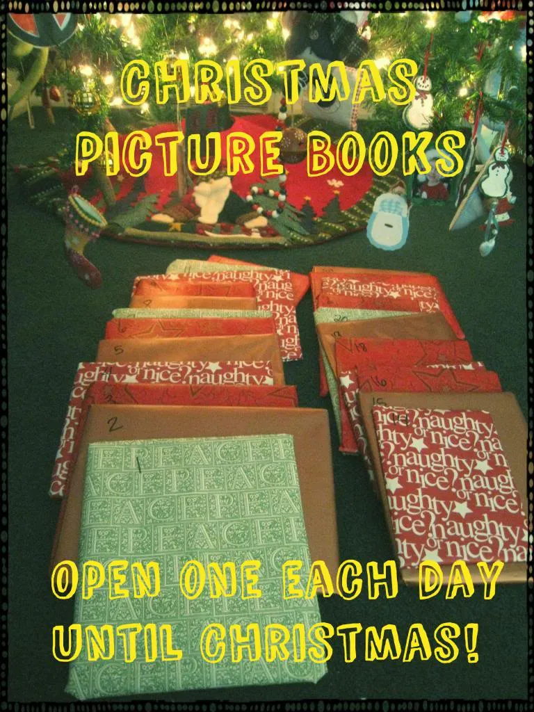 Christmas picture books wrapped to read each day