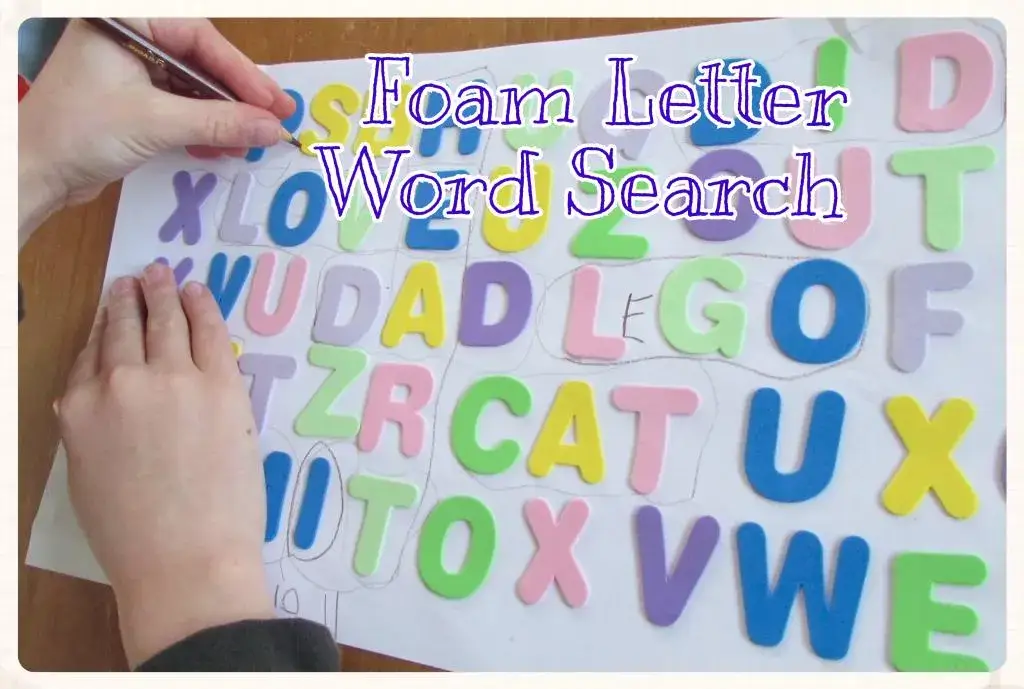 foam letter word search