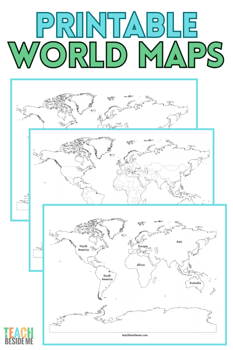 printable world maps