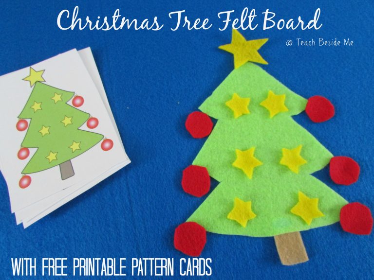 Christmas Tree Felt Board Activity With Printable Pattern Cards