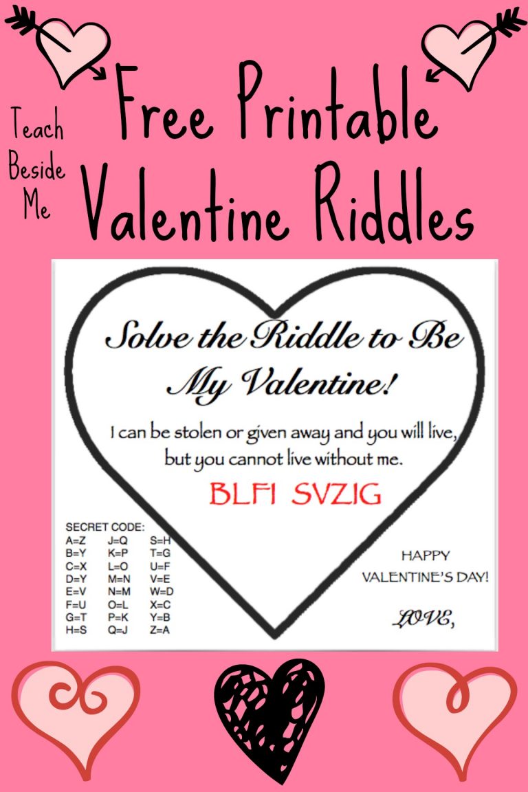 Free Printable Valentine Riddle Cards
