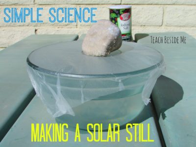 Solar Still- earth day science activity