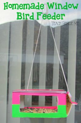 homemade window bird feeder