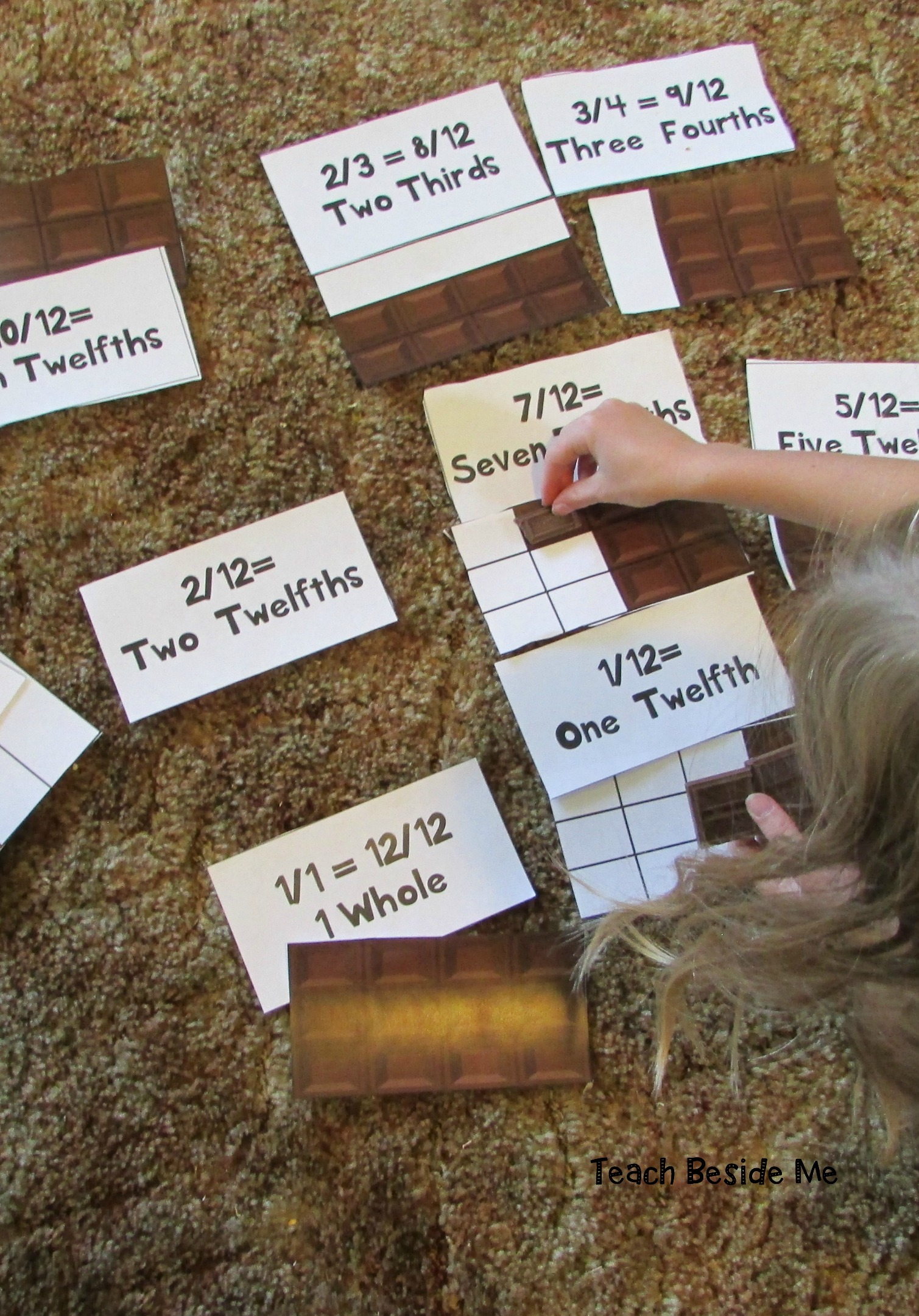 Hershey Fractions Printable Math Cards - Teach Beside Me