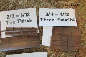 Hershey Fractions Printable Math Cards - Teach Beside Me