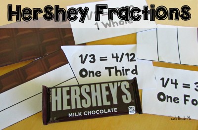 Hershey Fractions Printable Math Cards - Teach Beside Me