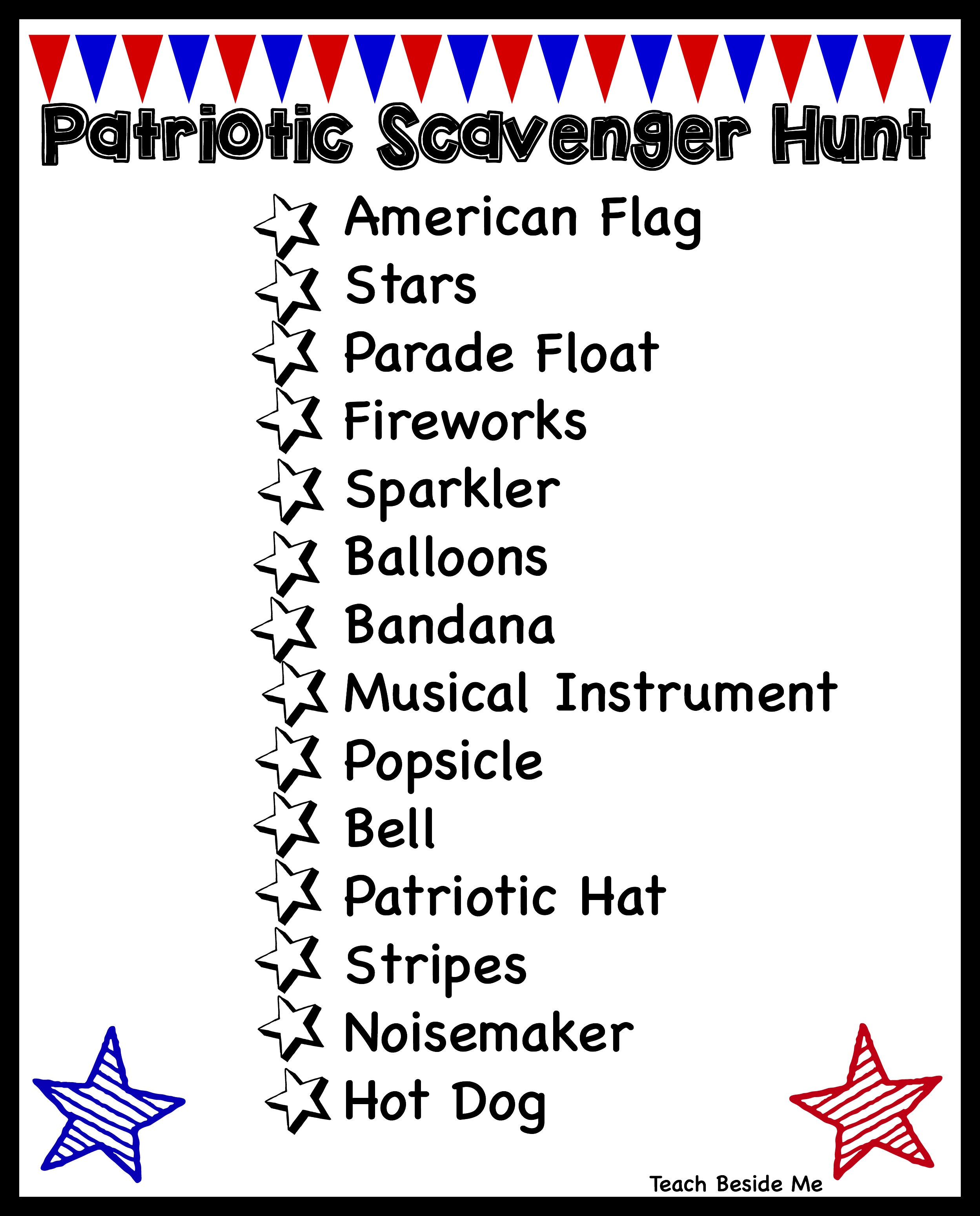 Patriotic Scavenger Hunt