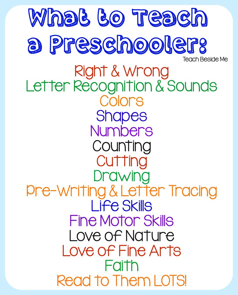What To Teach a Preschooler : Homeschool Preschool