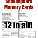 Shakespeare Memory Cards