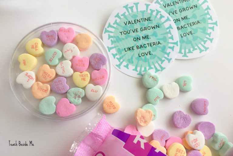Printable Bacteria Science Valentines - Teach Beside Me