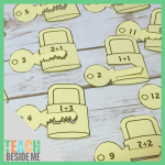 Lock and Key Addition Puzzles for Kids