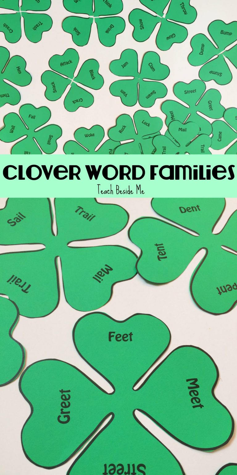 Clover Word Families: St. Patrick’s Day Learning Idea