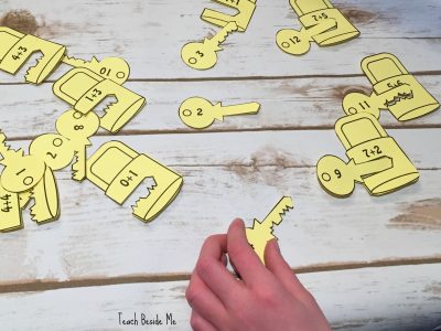 Lock and Key Addition Puzzles for Kids - Teach Beside Me