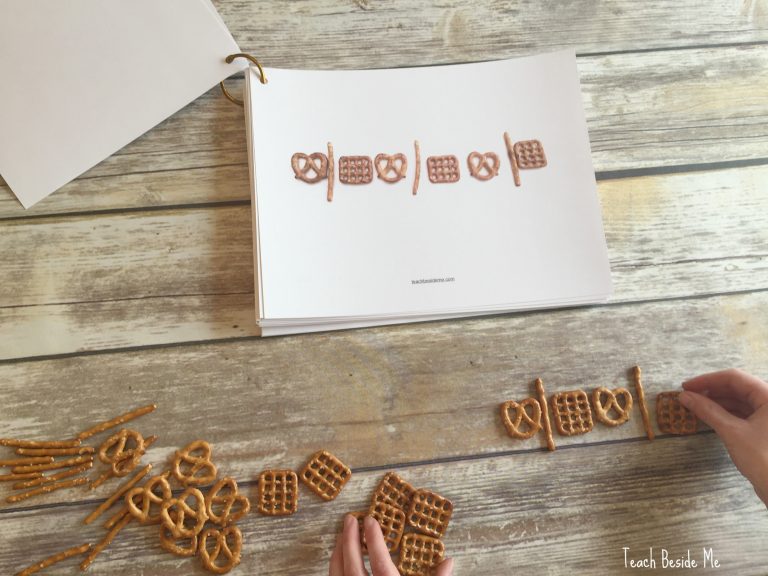 Pretzel Patterns Printable Books: Edible Math Activity - Teach Beside Me