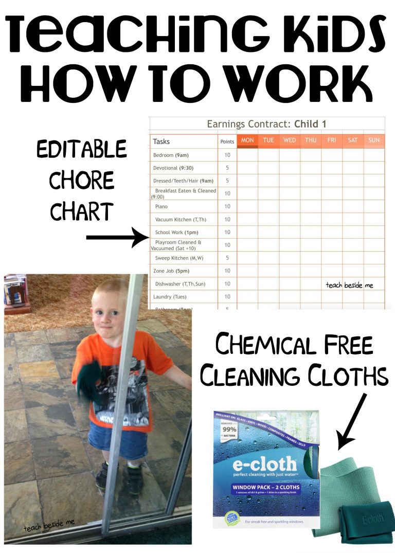 Teaching Kids How to Work – Printable Chore Chart