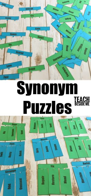 Vocabulary Lesson: Synonym Puzzles - Teach Beside Me