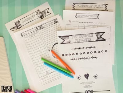 Back to School: Doodle-Themed Printable Planner for Kids - Teach Beside Me