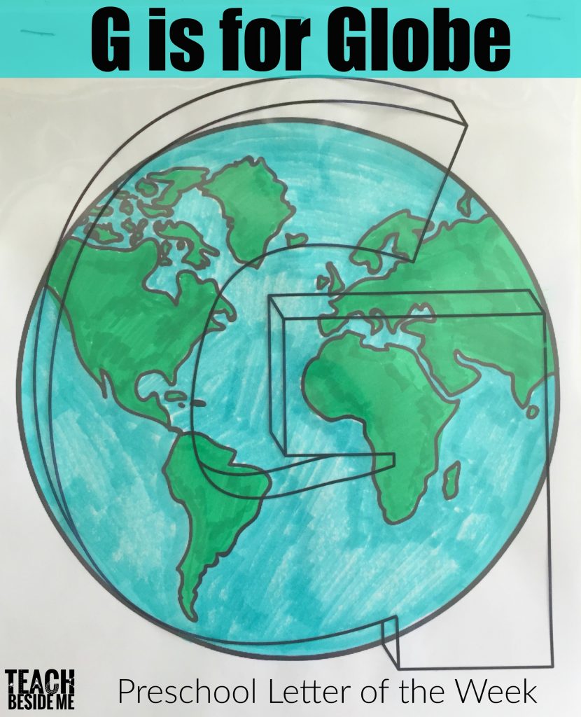 preschool Letter of the week craft- g is for globe