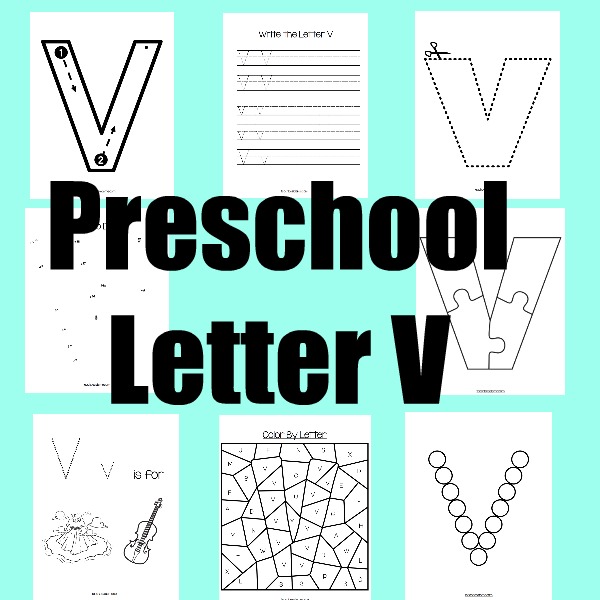 Preschool Letter V Worksheets