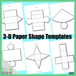 3-D Paper Shape Templates
