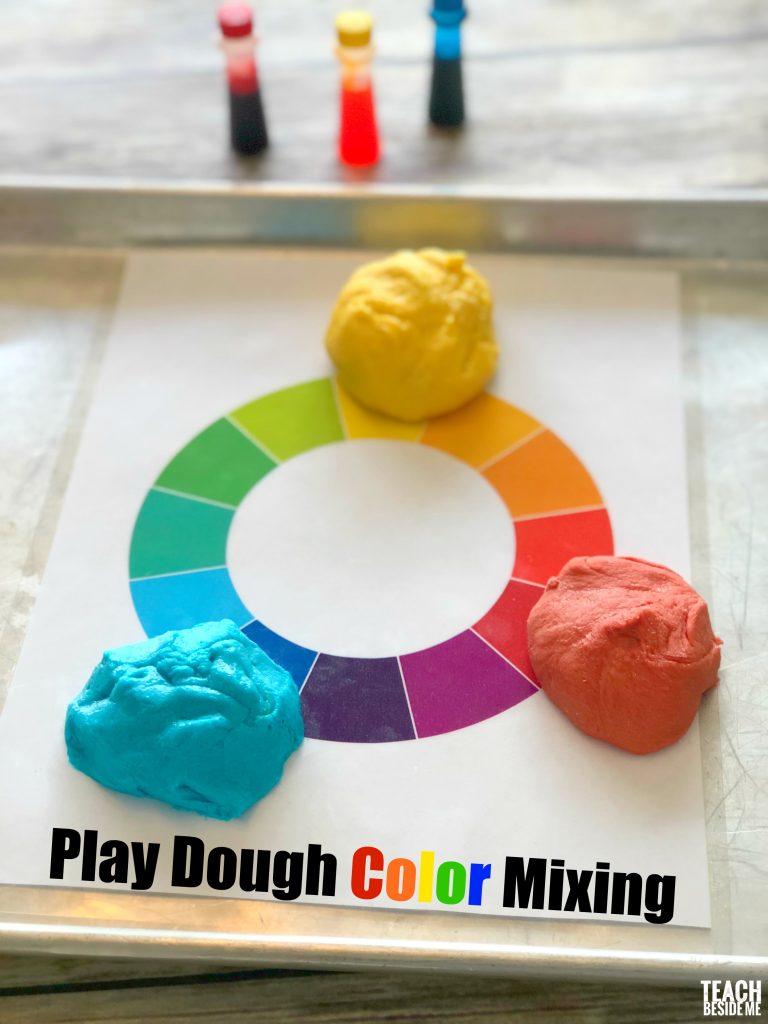 Rainbow Play Dough Color Mixing