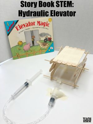 Story book STEM- Hydraulic Elevator science experiment