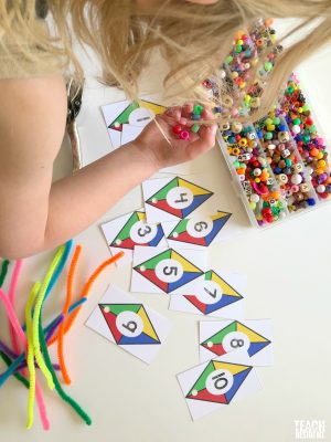 Kite Counting Activity for Preschool Math - Teach Beside Me