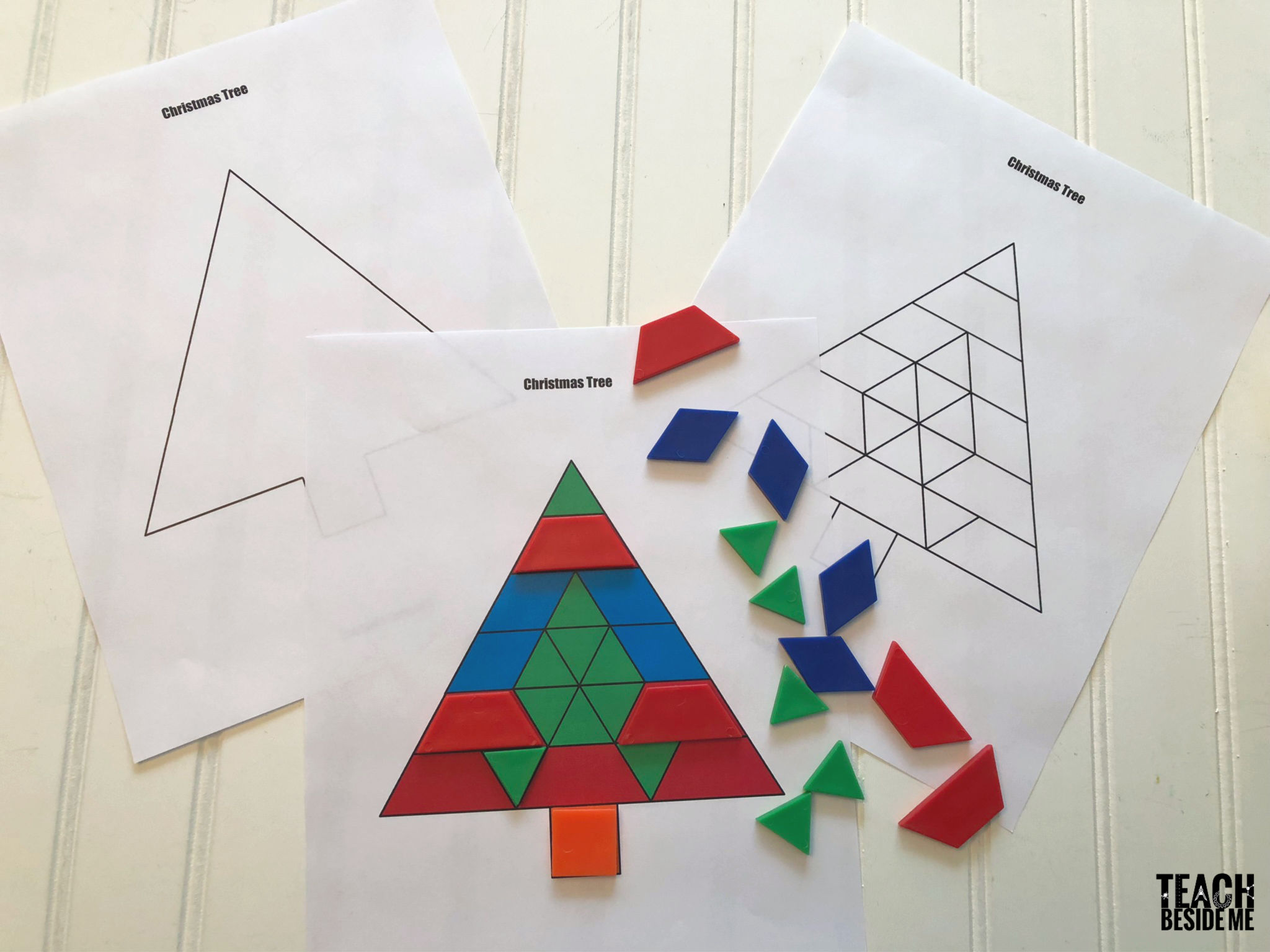 Christmas Pattern Block Templates - Teach Beside Me Inside Blank Pattern Block Templates