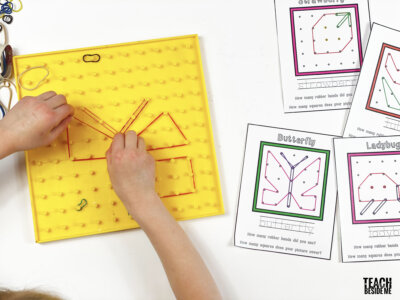 Printable Spring Geoboard Activity Cards - Teach Beside Me