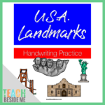 USA Landmarks Handwriting Practice