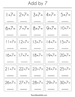 Addition Practice Worksheets - Teach Beside Me