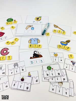 Short I CVC Words Activities for Beginning Readers - Teach Beside Me