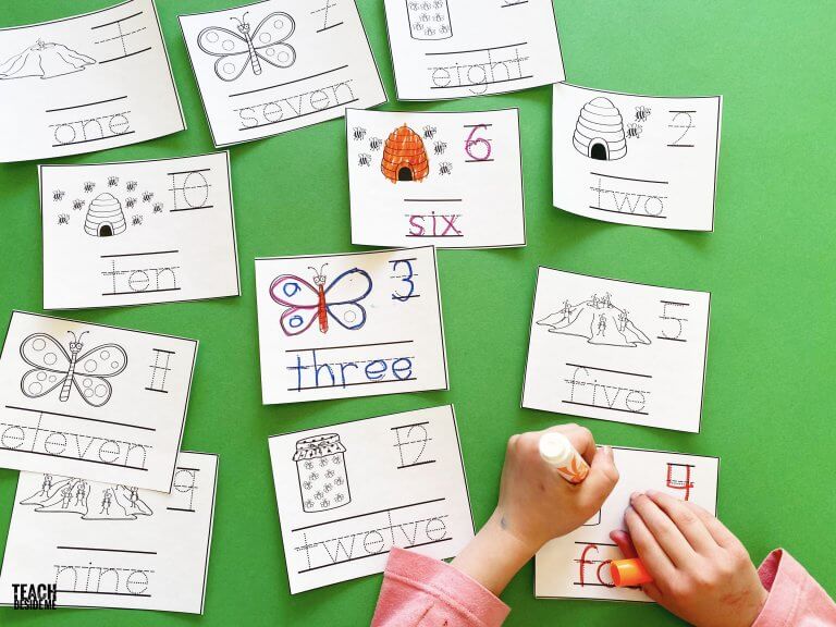 Kindergarten Math: Insect Number Cards