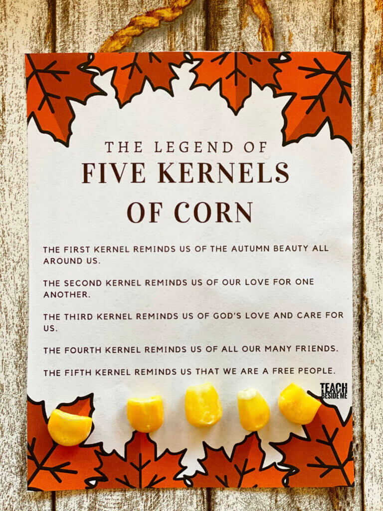 Thanksgiving Traditions Five Kernels of Corn Teach Beside Me