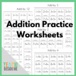Addition Practice Worksheets