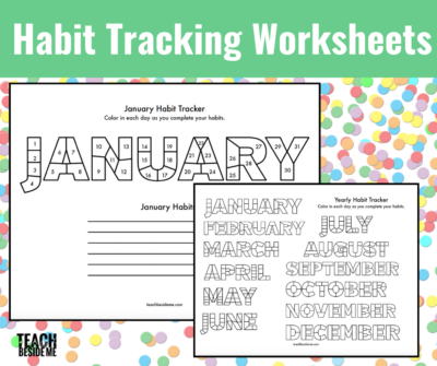 Goal setting & Habit Tracking Worksheets