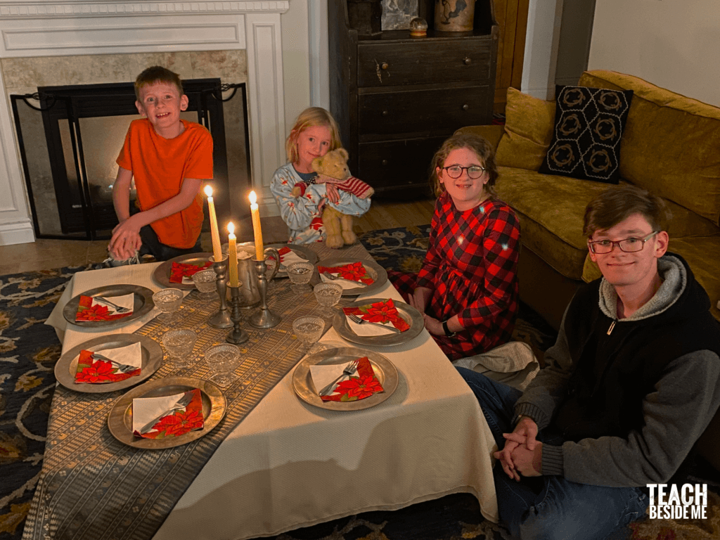 Christmas eve family dinner bethlehem style