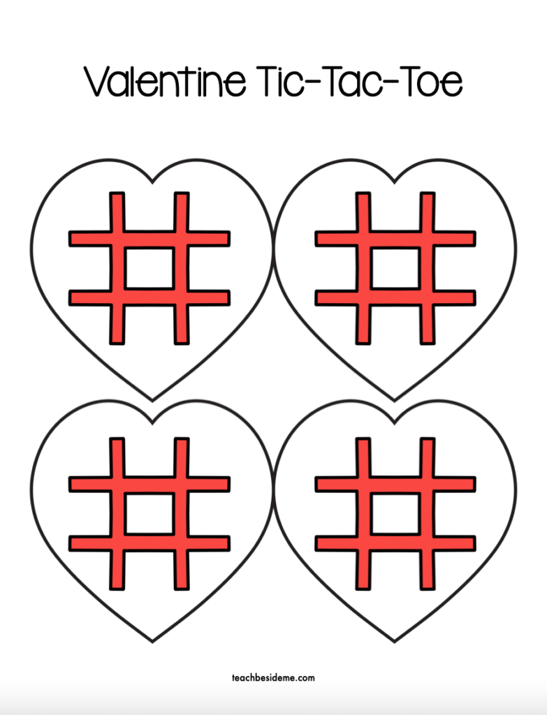 valentines tic tac toe game
